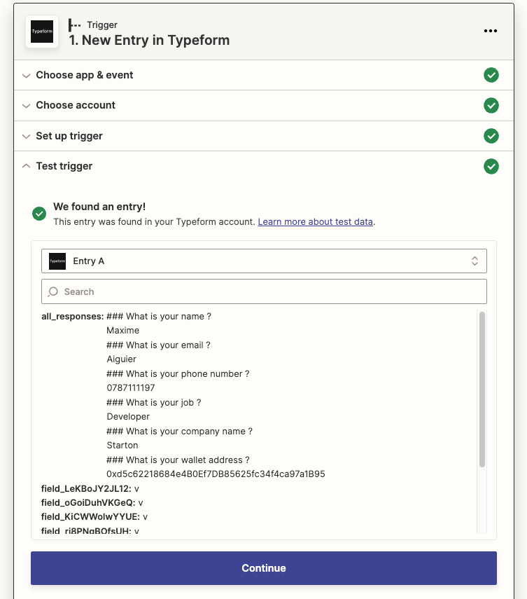 Create a POAP using Typeform